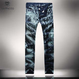 Men's Painted Print Jeans - TrendSettingFashions 