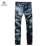 Men's Painted Print Jeans - TrendSettingFashions 