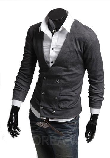 Men's Double Breasted Fashion Cardigan - TrendSettingFashions 