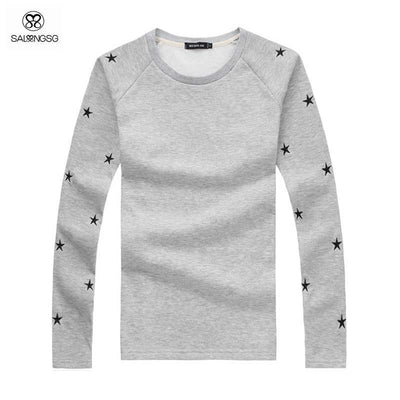 Men's Star Printed Sweater Up To 5XL - TrendSettingFashions 