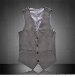 Men's Luxury Solid Color V-Neck Vest - TrendSettingFashions 