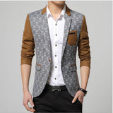 Men's Two Tone Blazer Print Jacket - TrendSettingFashions 