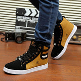 Men's Leisure Front Lace Up Boots - TrendSettingFashions 