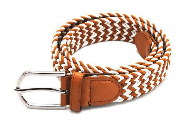 Men's Elastic Weave Belt In Multi Color Options - TrendSettingFashions 