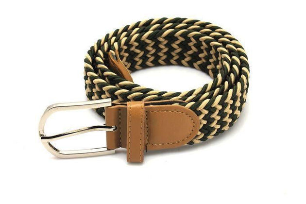 Men's Elastic Weave Belt In Multi Color Options - TrendSettingFashions 