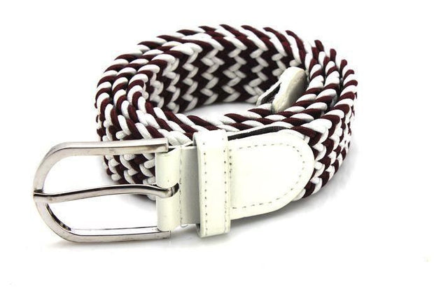 Men's Elastic Weave Belt In Multi Color Options - TrendSettingFashions 