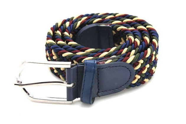 Men's Elastic Weave Belt In Multi Color Options - TrendSettingFashions 