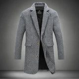 Men's Thick Wool Coat Up To 5XL - TrendSettingFashions 