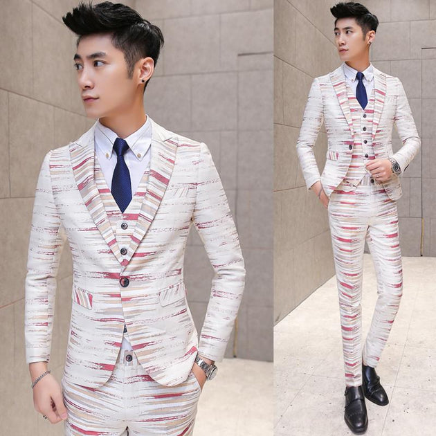 Men's Unique Fashion Suit (jackets+Vest+pants) Up To 2XL - TrendSettingFashions 