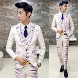Men's Unique Fashion Suit (jackets+Vest+pants) Up To 2XL - TrendSettingFashions 