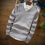 Men's V-Neck Casual Sweater - TrendSettingFashions 