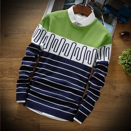 Men's Striped Sweater - TrendSettingFashions 