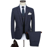 Men's 3pc Plaid Fashion Suit Up To 5XL - TrendSettingFashions 