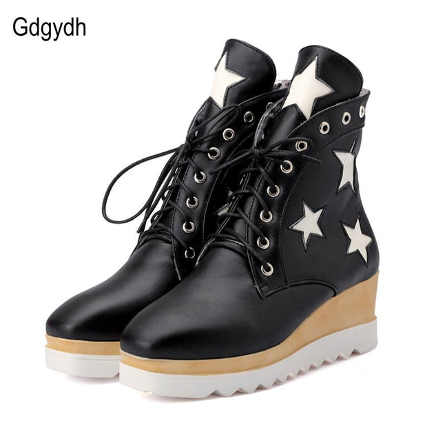 Women's Star Ankle Boots - TrendSettingFashions 