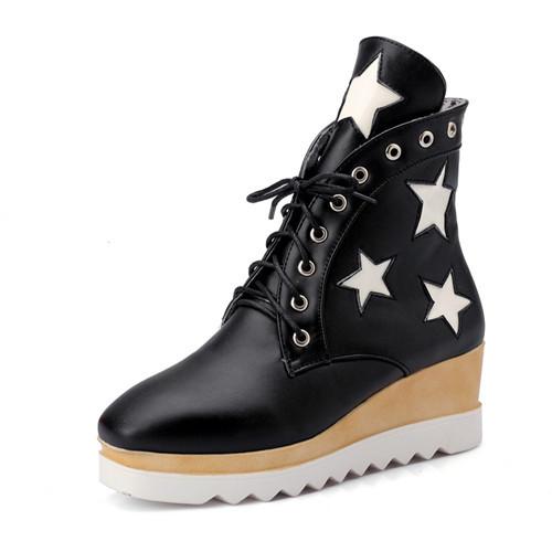 Women's Star Ankle Boots - TrendSettingFashions 
