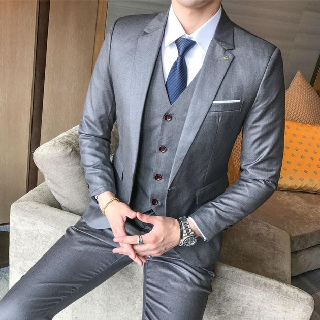 Men's 3pc Formal Suit - TrendSettingFashions 