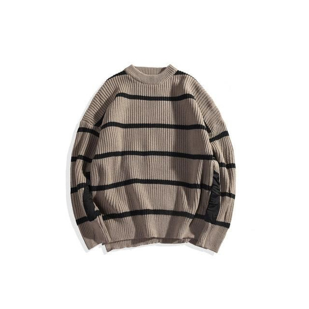 Men's Stripe Knitwear Sweater - TrendSettingFashions 