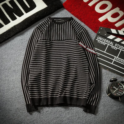 Men's Fashion Casual Stripe Pullover - TrendSettingFashions 