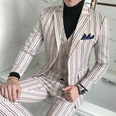 Men's 3pcs Fashion Stripe Suit - TrendSettingFashions 