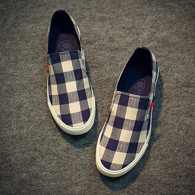 Men's Low Top Plaids - TrendSettingFashions 