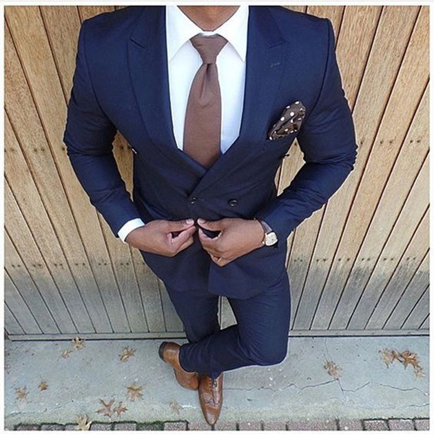 Men's 2 Piece Business Suit (Jacket+Pants) Up To 6XL - TrendSettingFashions 