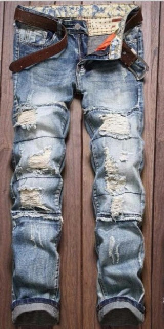 Men's Fashion Ripped Jeans Up To Size 40 - TrendSettingFashions 