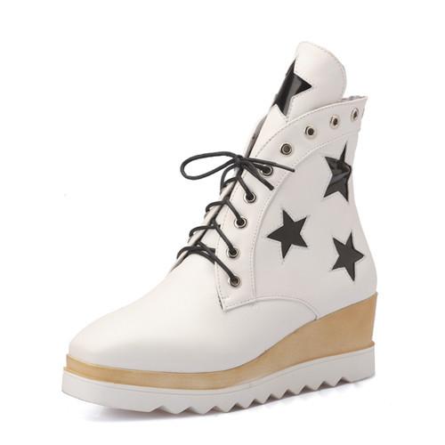 Women's Star Ankle Boots - TrendSettingFashions 