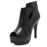 Women's Open Toe Ankle Boots - TrendSettingFashions 