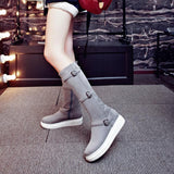 Women's Sexy Mid-Calf Flock Boot - TrendSettingFashions 