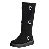 Women's Sexy Mid-Calf Flock Boot - TrendSettingFashions 