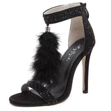 Women's Feather Ppen Toe Pumps - TrendSettingFashions 