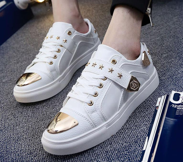 Men's Metal Sequin Designer Shoes - TrendSettingFashions 
