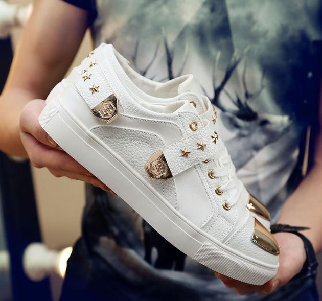 Men's Metal Sequin Designer Shoes - TrendSettingFashions 