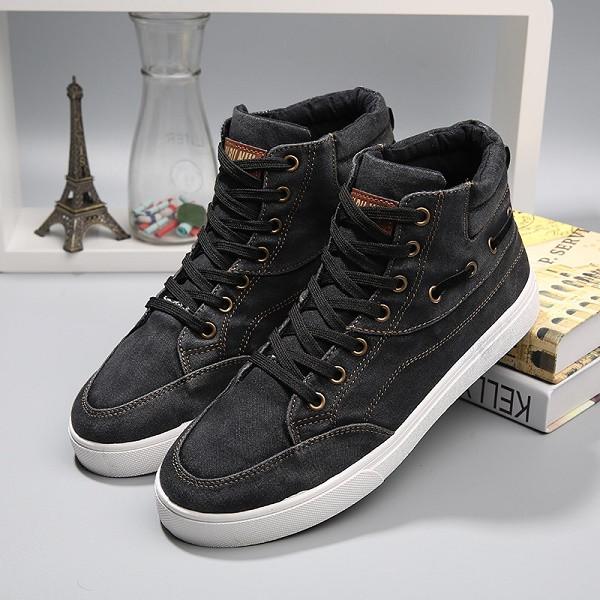 Men's High Top Canvas Flats - TrendSettingFashions 