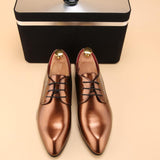 Men's Retro Gloss Rivet Fashion Dress Shoe - TrendSettingFashions 