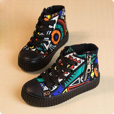 Kids Graffiti Canvas Shoes - TrendSettingFashions 