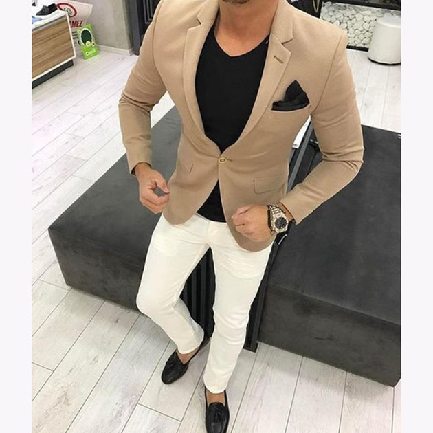 Men's Custom 2 Piece Summer Suit Up To 6XL(Jacket+Pants) - TrendSettingFashions 