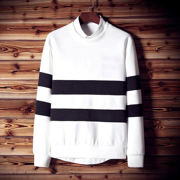 Men's Striped Casual Sweater - TrendSettingFashions 