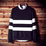Men's Striped Casual Sweater - TrendSettingFashions 