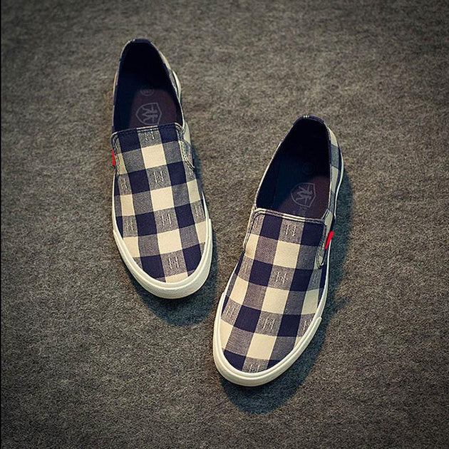 Low Top Casual Plaid Flats - TrendSettingFashions 