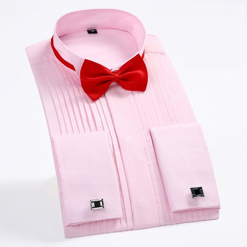 Men's Fashion Dress Shirt With Bow Tie Up To 4XL - TrendSettingFashions 