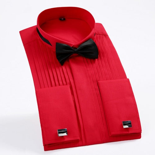 Men's Fashion Dress Shirt With Bow Tie Up To 4XL - TrendSettingFashions 