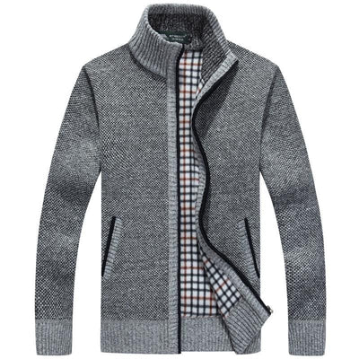 Men's Thick Long Sleeve Zip Jacket - TrendSettingFashions 