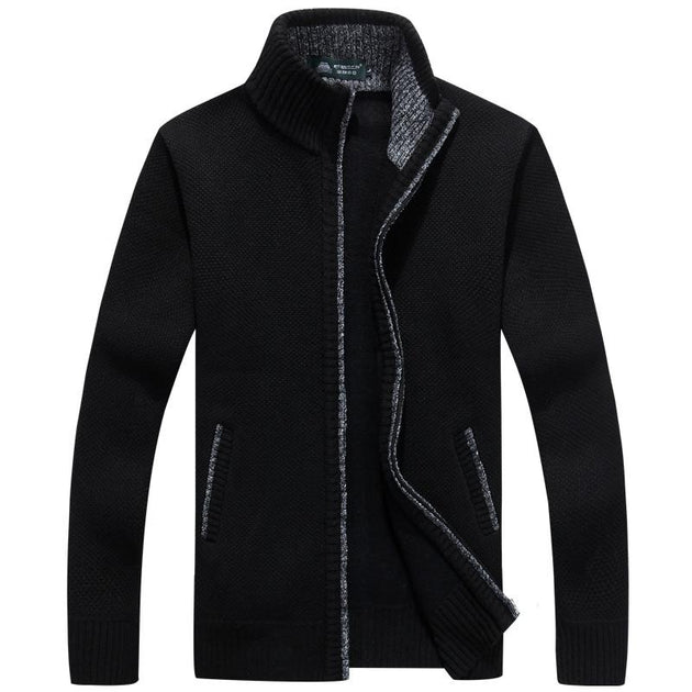 Men's Thick Long Sleeve Zip Jacket - TrendSettingFashions