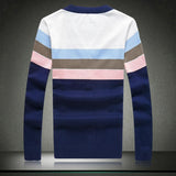 Men's Patchwork Striped Cardigan - TrendSettingFashions 