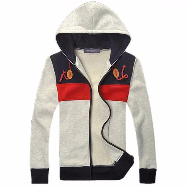 Men's Patchwork Hoodie - TrendSettingFashions 