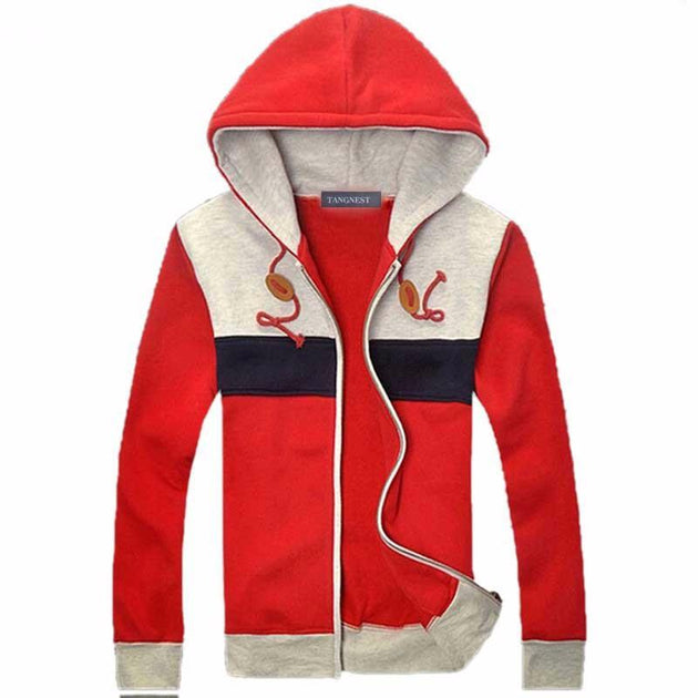 Men's Patchwork Hoodie - TrendSettingFashions 
