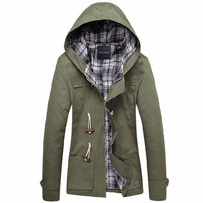 Men's Trench Full Sleeved Hooded Jacket - TrendSettingFashions 