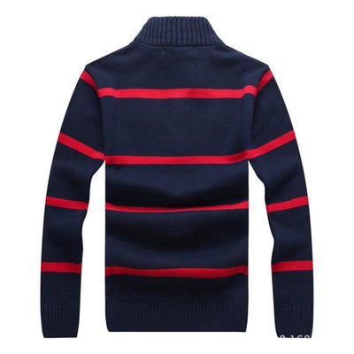 Men's Collar Long Sleeve Sweater - TrendSettingFashions 