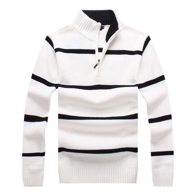 Men's Collar Long Sleeve Sweater - TrendSettingFashions 